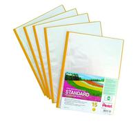 Pentel Recycology DCP3415 Portalistino Presentation File, 5 Pezzi, A4, Giallo
