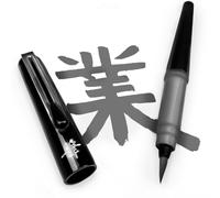 Pentel Ricaricabile Tasca Pennello Penna - Con 2 Grigio Ink Cartucce - Nero
