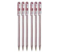 PENTEL ROSSO SUPERB a sfera penna Ball Point Pens 0.7MM punta punta LINEA DI 0.25mm mm larghezza linea sottile ricaricabile INCHIOSTRO BK77 (confezione da 6)
