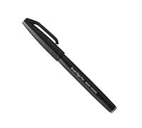 Pentel - Rotulador Touch con punta de pincel, Color negro (SES15C-A)