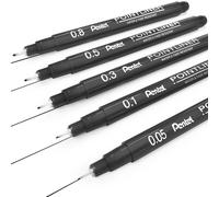 Pentel S20P Pointliner Pigment Liner Penna Tecnica Fineliner - Inchiostro Nero