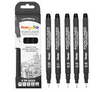 Pentel S20P Pointliner Pigmento Penne 1 di Ognuno Misura 5 Confezione Eco