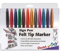 Pentel S520 Assortito Segno Penne Punta IN Fibra Marcatori Acqua Base Ink Pacco