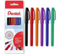 Pentel S520 Original Sign Pen - Pennarelli Marcatore con punta in fibra, punta da 2 mm, tratto da 1 mm, confezione regalo (fondotinta)