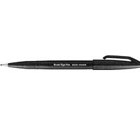 Pentel - Rotulador Touch con punta de pincel, Color negro (SES15C-A)