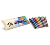 Pentel SES15C Brush Sign Pen pennarello punta fibra flessibile per lettering, calligrafia, illustrazione, 12 colori ass.ti