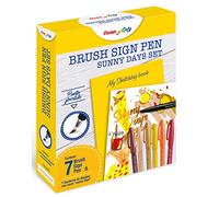 Pentel SES15C Brush Sign Pen Sketching Set Sunny Days & quaderno
