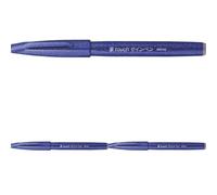 Pentel SES15C-C - Rotulador Touch con punta de pincel. Color azul. (Confezione da 3)