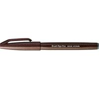 Pentel SES15C-E3X Brush Sign Pen - Penna in fibra, punta simile a pennello, 1 pezzo