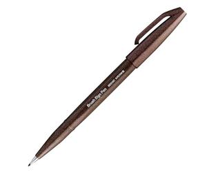 Pentel SES15C-E3X Brush Sign Pen - Penna in fibra, punta simile a pennello, 1 pezzo