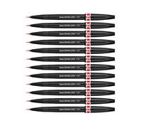Pentel SESF30C-BX - Punta extra fine, 12 pezzi, colore: Rosso