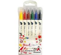 Pentel SESW30C-6 PentelArts BrushSignPen Penna a pennello Twin, set da 6