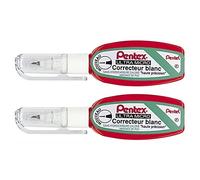 PENTEL Set di 2 correttori liquidi Pentex Pocket ZL103-WF ad alta precisione, 4,2 ml, colore: Bianco
