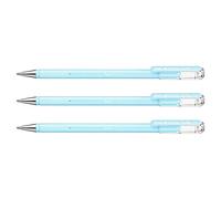 PENTEL Set di 3 penne roller a inchiostro gel Hybrid Milky, blu pastello