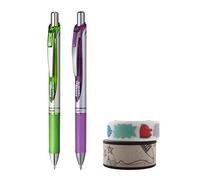 Pentel Set roller Energel BL77 2 pz (viola/verde chiaro) & Washi Tape 2 pz