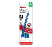 Pentel Sharp Druckbleistift (0,7 mm), mittlere Linie, blauer Schaft, 4er-Pack (P207PF4C)