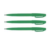 PENTEL Sign Pen S 520, 3 pezzi, colore: verde