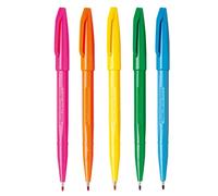 Pentel Sign Pen S520 pennarello punta fibra taschina 5 pz colori artist