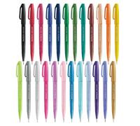 Pentel Sign Pen SES15C - Penna con punta in fibra, set completo di 24 pezzi