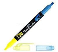 PENTEL - Evidenziatore Twin Checker A Doppia Punta 1-3 Mm Giallo-azzurro - Slw8-gs (conf. 12) - SPEDIZIONE GRATUITA
