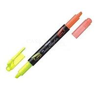 PENTEL - Evidenziatore Twin Checker A Doppia Punta 1-3 Mm Giallo-arancio - Slw8-gf (conf. 12) - SPEDIZIONE GRATUITA