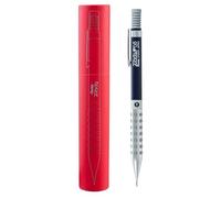 Pentel Smash - Matita meccanica da disegno (0,5 mm) - Edizione speciale argento e blu navy con tubo