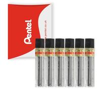 Pentel Super Hi-Polymer - Mine di ricarica meccaniche per matite automatiche/meccaniche, confezione da 6 pezzi, 0,5 mm 4B
