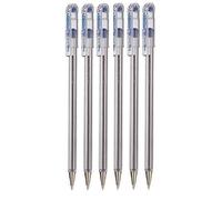 Pentel Superb blu penna a sfera, 0,7 mm, punta 0,25 mm, tratto fine Line cartucce ricaricabili BK77 (confezione da 6)