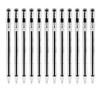 Pentel Superb - Penna a sfera con punta da 0,7 mm, tratto da 0,25 mm, confezione da 12 pezzi, nero
