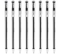 Pentel Superb Penne a sfera Penne a sfera Punta da 0,7 mm Punta da 0,25 mm Larghezza linea Fine Line Inchiostro ricaricabile BK77 - Confezione da 8 - Inchiostro nero