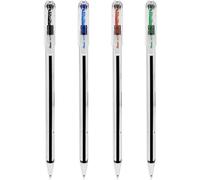 Pentel Superba penna a sfera BK77 - Penna a sfera con punta da 0,7 mm, tratto da 0,25 mm, inchiostro ricaricabile, colore: nero, blu, rosso, verde (4)