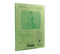 Pentel trasparente con 20 tasche, colore: nero verde