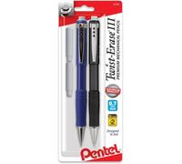 Pentel® Twist-Erase® III - Matite meccaniche, 0,7 mm, colori assortiti, confezione da 2 matite