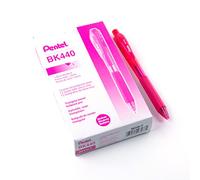 Pentel Wow! Penna a sfera retrattile, (1,0 mm), tratto medio, inchiostro rosa, confezione da 12 (BK440-P)