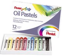 PentelArts PHN4-12 pastello a olio confezione da 12 pezzi custodia in plastica(S)
