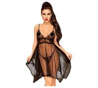 Penthouse - abito sexy in pizzo con perizoma - nero