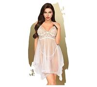 Penthouse Naughty Doll - Abito e perizoma in pizzo (bianco) - M/L