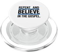 Pentitevi e credete nel Vangelo cristiano PopSockets PopGrip per MagSafe
