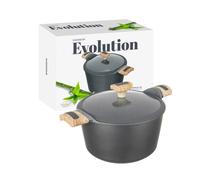 Pentola 22 cm con coperchio Evolution grigio