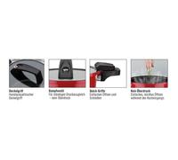 Pentola a bassa pressione - GSW - 24 cm - 6 L - Alluminio forgiato - Induzione - Rosso