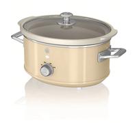 Pentola a cottura lenta retrò, 3,5 L, ✅ Spedizione in 24/48 ore ✅ Contenitore antiaderente rimovibile, Ceramica senza PFOA, Vintage, SWAN, SF17021CNEU, 200 W, Crema La Slow Cooker di Swan è la soluzio