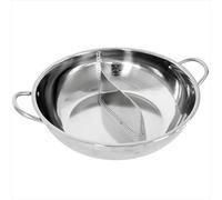 Pentola a Doppio Scomparto Pentola per Zuppa Padella per Pentola per Shabu Marmitta Divider Solida Inox Doppio Sapore Senza Contatto Facile da Lavare, 32CM, style to 9