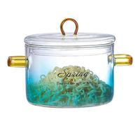 Pentola a fuoco lento per potpourri stufa, casseruola con coperchio e manici da 900 ml, casseruola in resistente al calore sicuro cucinare , riso, verdure, latte, zuppa, insalate,
