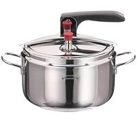 Pentola a pressione ø 22 cm 5lt Acciaio Inox 18/10 Con bloccaleva Adatta a tutti