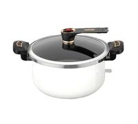 Pentola a pressione antiaderente per uso domestico progettata per cucinare e maneggiarla facilmente (7L bianco)