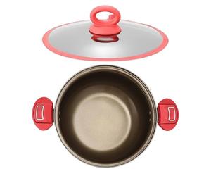 Pentola a pressione con chiusura a doppio manico, pentola a pressione per cuocere a fuoco aperto, per cuocere a fuoco lento carne, verdure, sperib, casalinghe, professionisti, appassionati