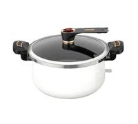 Pentola a pressione con rivestimento antiaderente per una facile pulizia, grande capacità per pasti in famiglia (7L bianco)