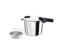 pentola a pressione fissler vitaquick 6 l made in Germany inserto vapore indu...
