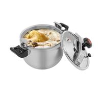 Pentola a pressione in acciaio inox, 60 kPa, con fondo sandwich a 3 scomparti, per induzione, gas e vetroceramica, grande fornello pressure per cucina, hotel e famiglia (9 l/9,51 Qt)