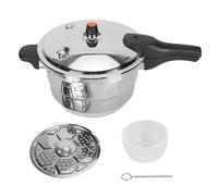 Pentola a Pressione in Acciaio Inox 6L con Cestello Vapore, Compatibile Induzione e Gas, Diametro Interno 24cm - Pastorizzatore E Pot Pentola a Pressione Versatile per Cottura (Tipo 2)